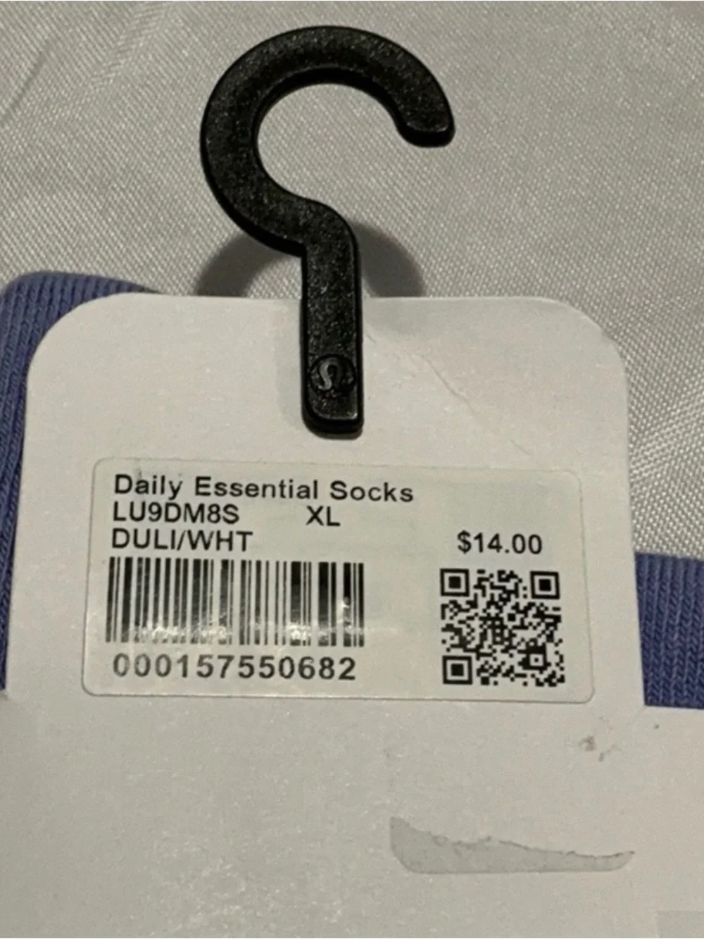 NWT lululemon athletica Daily Essential Quarter-Length Socks in dusty lilac XL